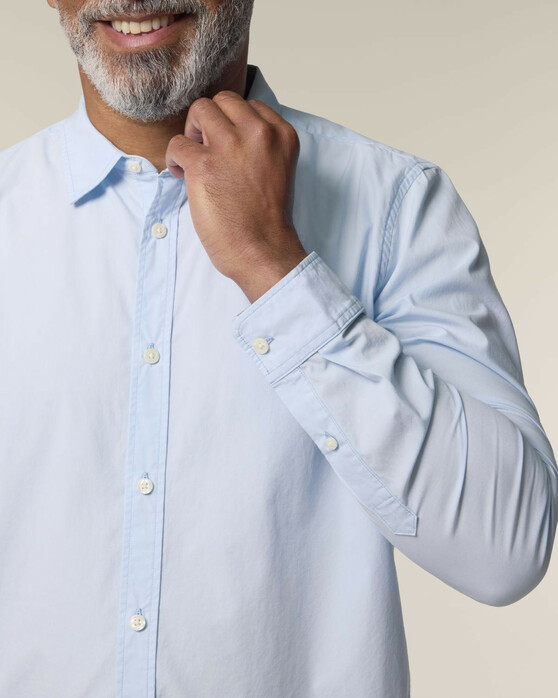 Stanley Styler Shirt_Summer Blue_Studio_Front_Detail_0
