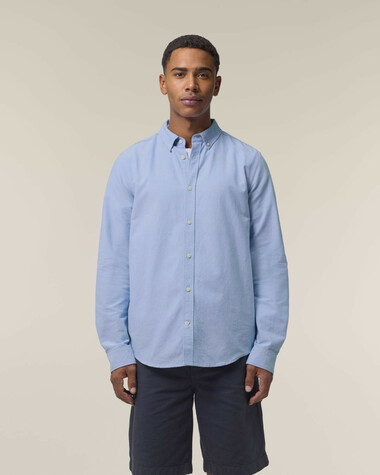 Stanley Oxford Shirt_Blue Oxford_Studio_Front_Main_1