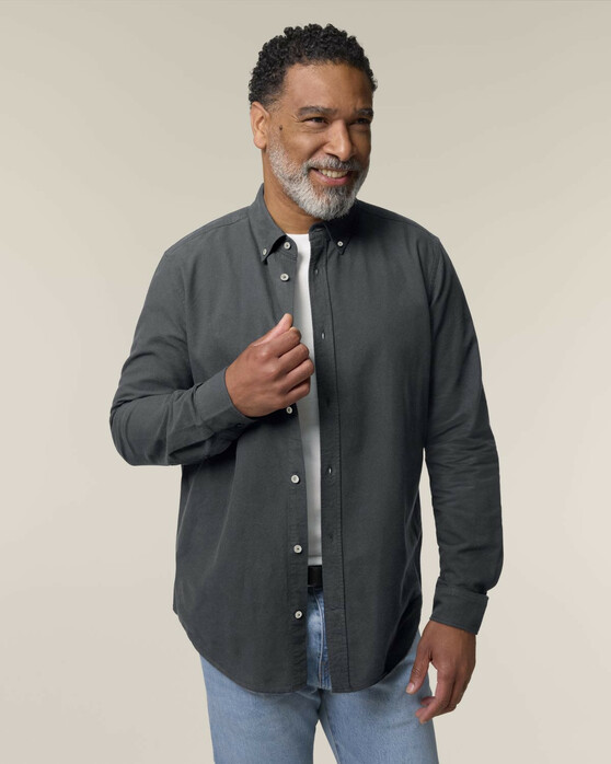Stanley Oxford Shirt_Anthracite_Studio_Front_Main_2