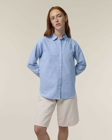 Stella Oxford Shirt_Blue Oxford_Studio_Front_Main_5