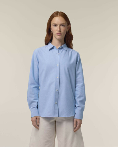 Stella Oxford Shirt_Blue Oxford_Studio_Front_Main_6