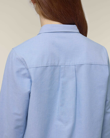 Stella Oxford Shirt_Blue Oxford_Studio_Front_Detail_7